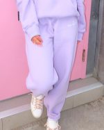 Pink Palm Puff Classic Sweatpants in Orchid