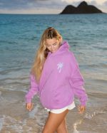 Everything Comes in Waves Hoodie in Acai