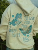 To Live For the Hope of it All Hoodie in Heather White