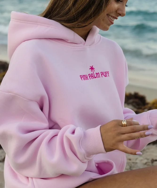 Classic Pink Puff Hoodie in Blush